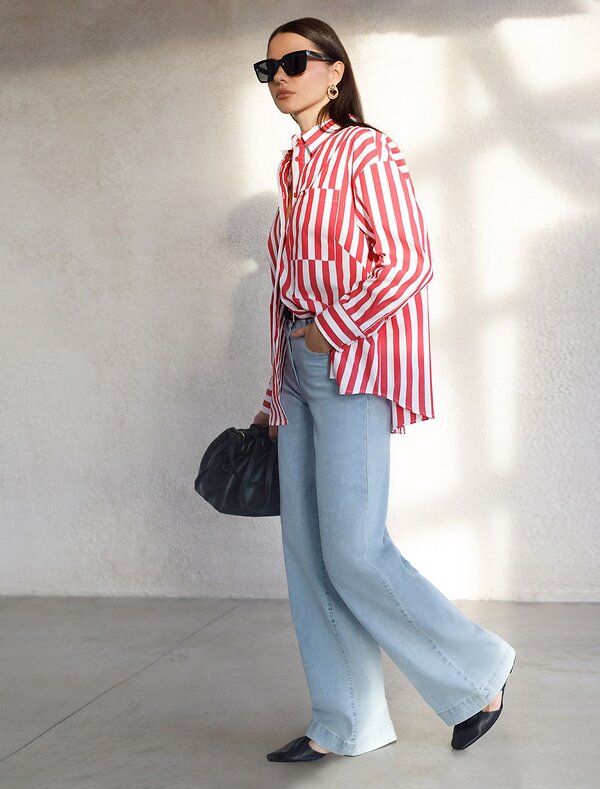 VILATTE Блузка 583946 D29.271 белый-красный