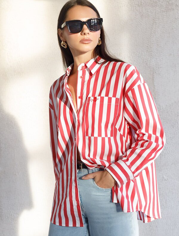 VILATTE Блузка 583946 D29.271 белый-красный