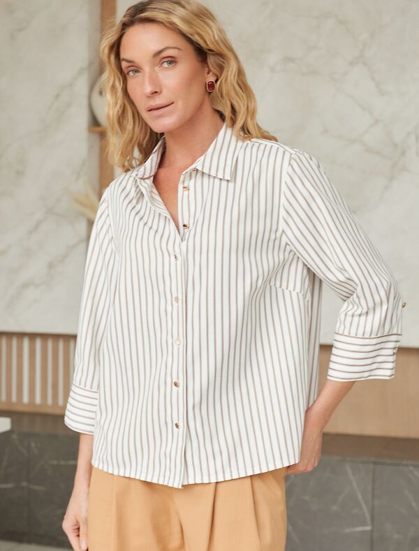 VILATTE Блузка 583955 D29.306 молочный-карамельный