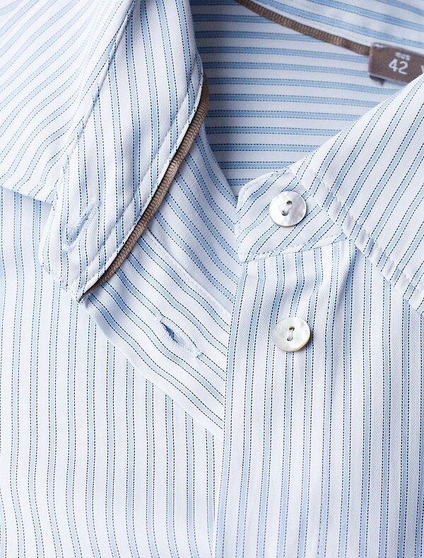 VILATTE Блузка 583963 D29.316 белый-голубой