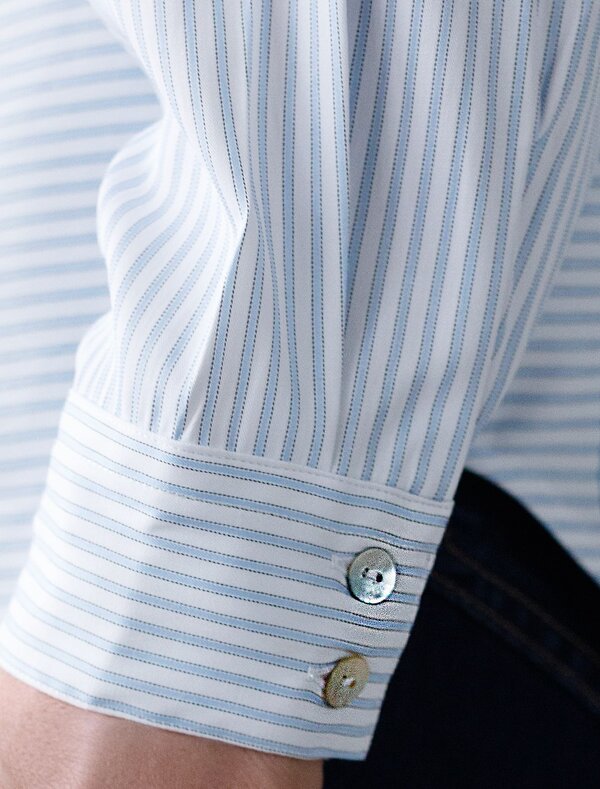 VILATTE Блузка 583963 D29.316 белый-голубой