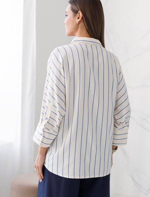 VILATTE Блузка 583968 D29.323 молочный-голубой