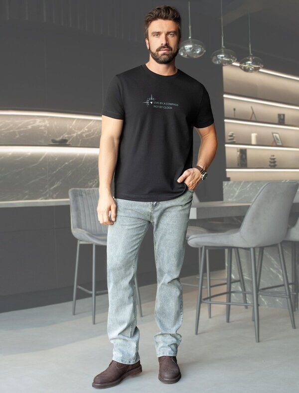 VILATTE Футболка 583972 U49.068 черный_компас