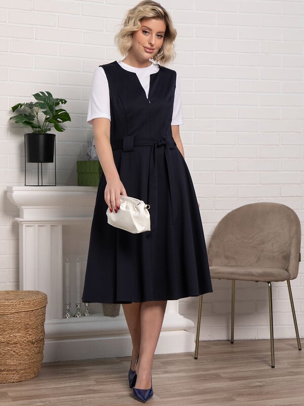 LT Collection Платье 583979 П15204-53М темно-синий