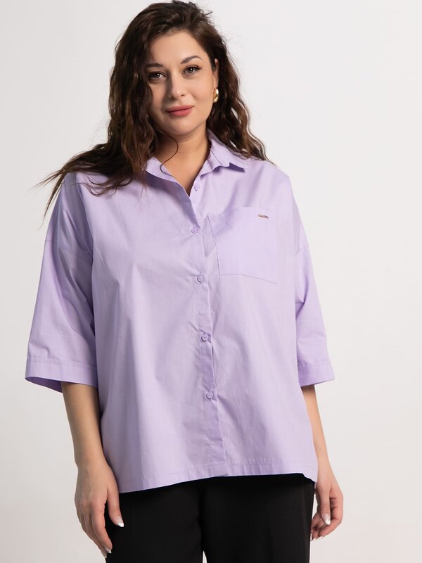 LT Collection Рубашка 583992 Б15233-24М сиреневый