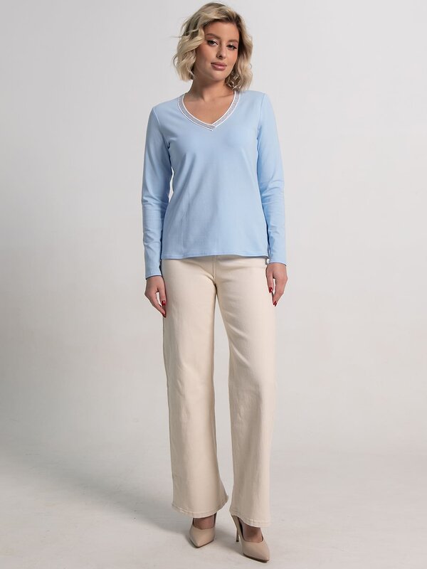 LT Collection Блуза 583999 Б15264-50М голубой