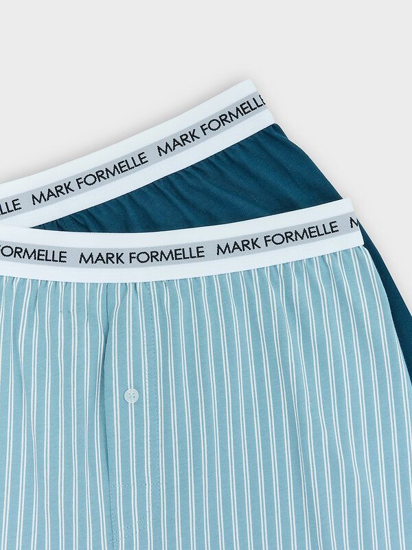 MARK FORMELLE Трусы 584077 411222-2 белая полоска на полыни +морская волна