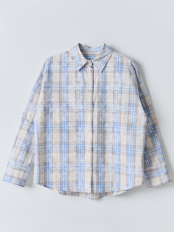 MARK FORMELLE Рубашка 584097 122836 бежево -голубая клетка