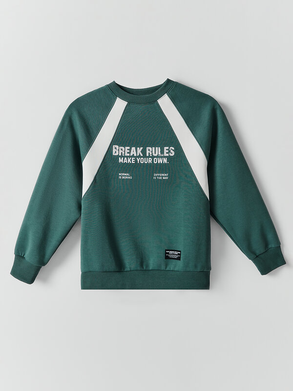 MARK FORMELLE Свитшот 584101 123500 темная зелень +печать