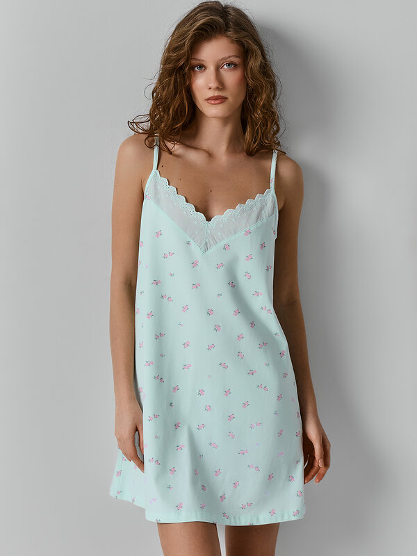 MARK FORMELLE Сорочка 584103 152496 цветы на мятном