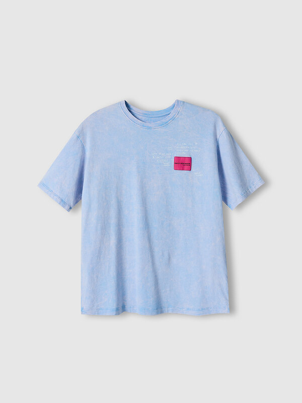 MARK FORMELLE Футболка 584231 112678 ACID WASH безмятежно -голубой +печать