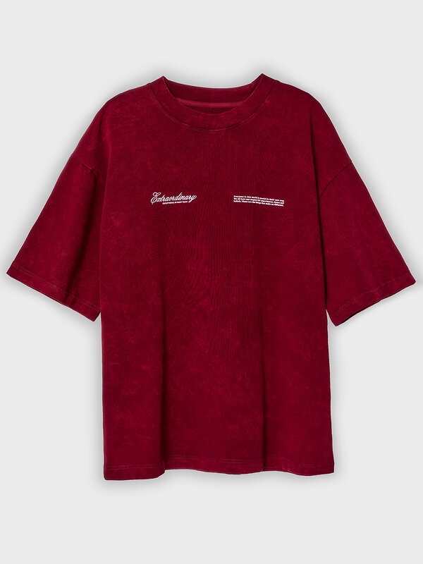 MARK FORMELLE Футболка 584251 111883 ACID WASH портвейн +печать