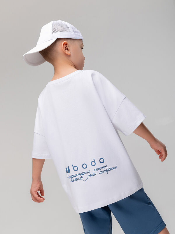 Bodo Футболка 584547 4-483MU белый (деним)