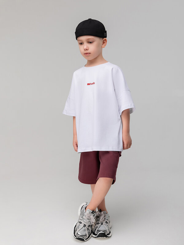 Bodo Шорты 584552 8-89МU бордовый (белый)