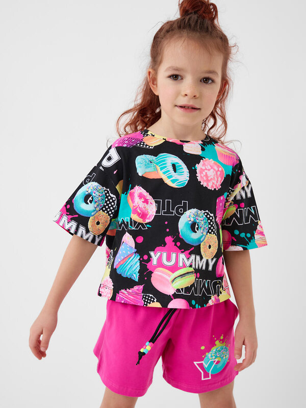 PLAYTODAY Шорты 584597 12622276 черный,розовый