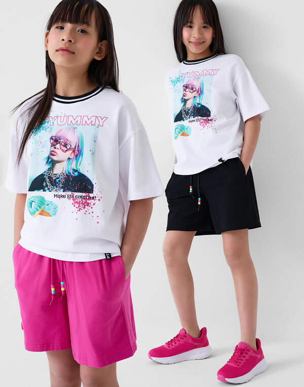 PLAYTODAY Шорты 584608 12621514 черный,розовый