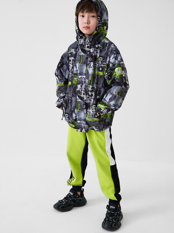 PLAYTODAY Куртка 584622 12611131 белый,светло-зеленый,черный