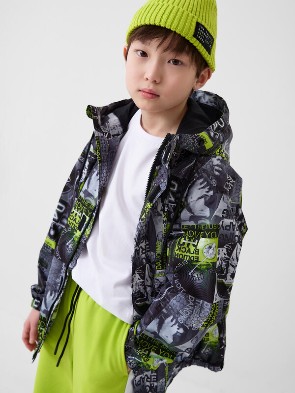 PLAYTODAY Куртка 584622 12611131 белый,светло-зеленый,черный