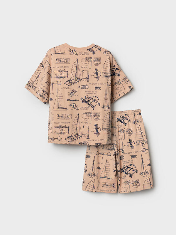 PLAYTODAY Пижама 584798 12611485 тёмно-синий,бежевый