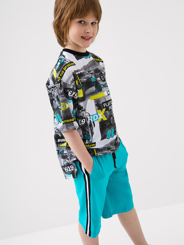 PLAYTODAY Шорты 584867 12611142 черный,бирюзовый