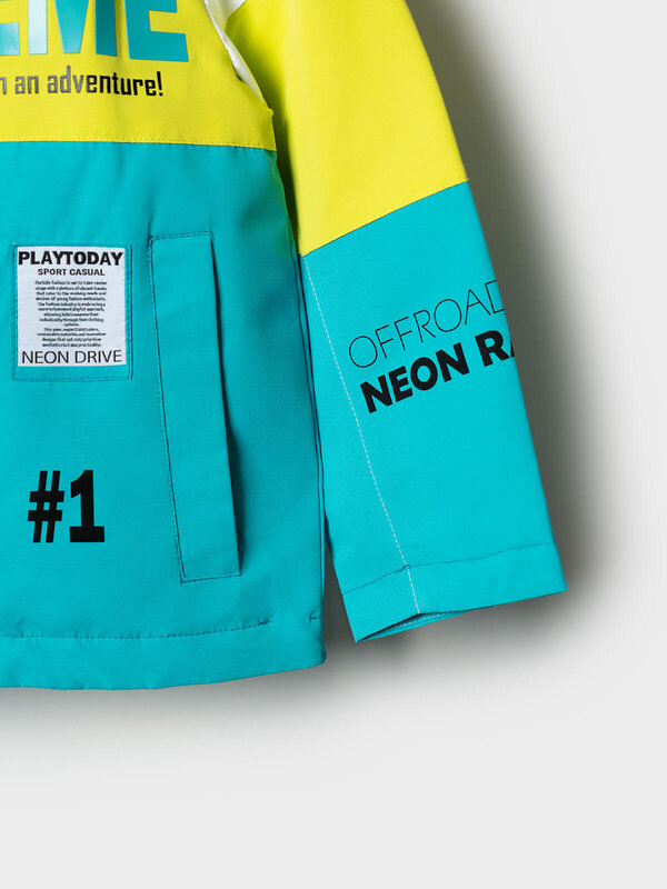 PLAYTODAY Куртка 584924 12612231 белый,светло-зеленый,бирюзовый