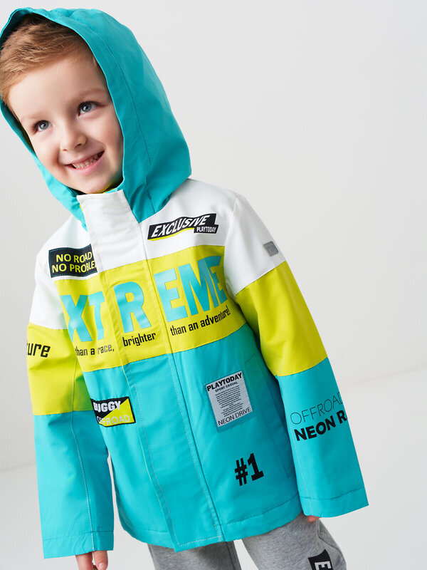 PLAYTODAY Куртка 584924 12612231 белый,светло-зеленый,бирюзовый