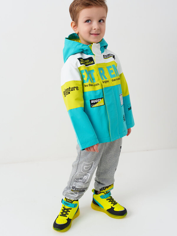 PLAYTODAY Куртка 584924 12612231 белый,светло-зеленый,бирюзовый