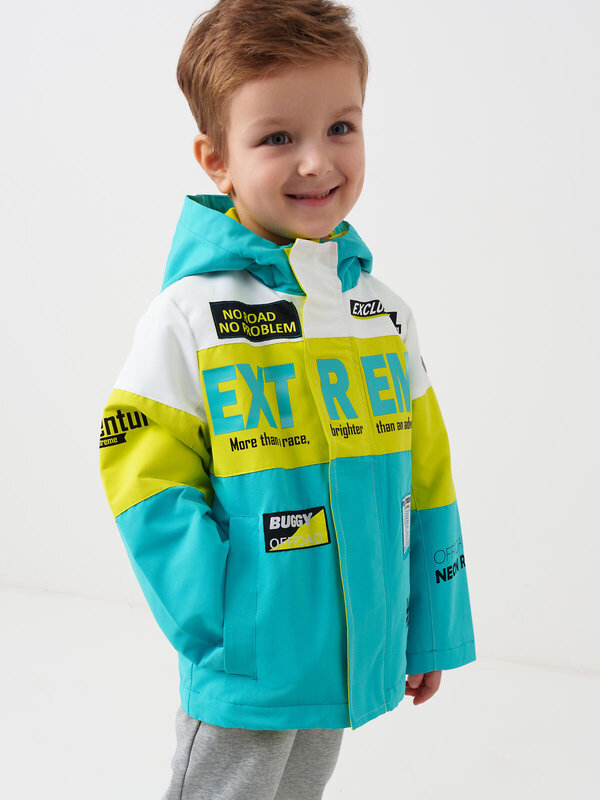 PLAYTODAY Куртка 584924 12612231 белый,светло-зеленый,бирюзовый