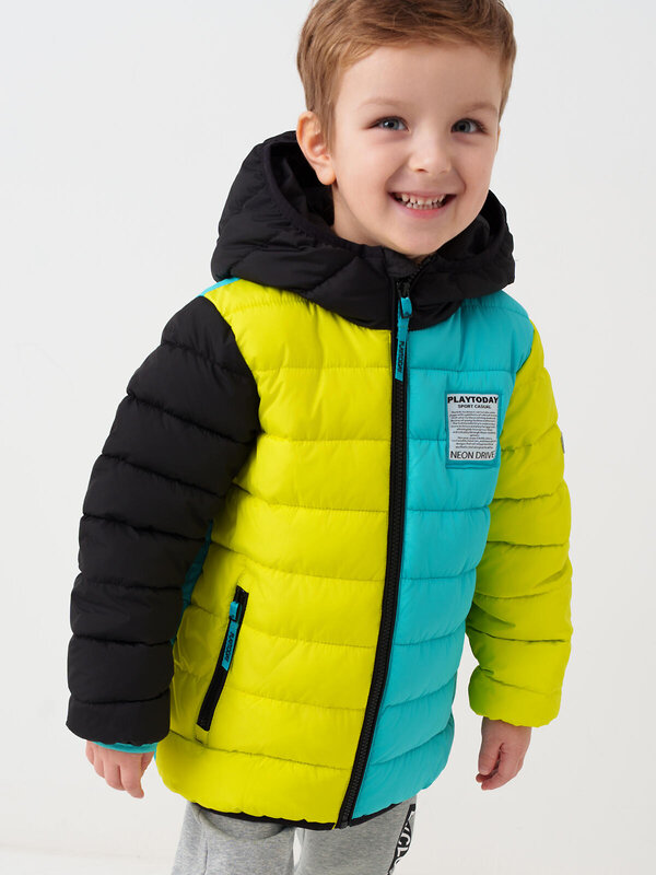 PLAYTODAY Куртка 584946 12612234 черный,светло-зеленый,бирюзовый