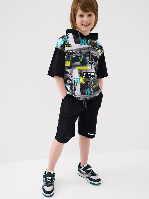 PLAYTODAY Полуботинки 585036 12611743 черный,белый,зеленый