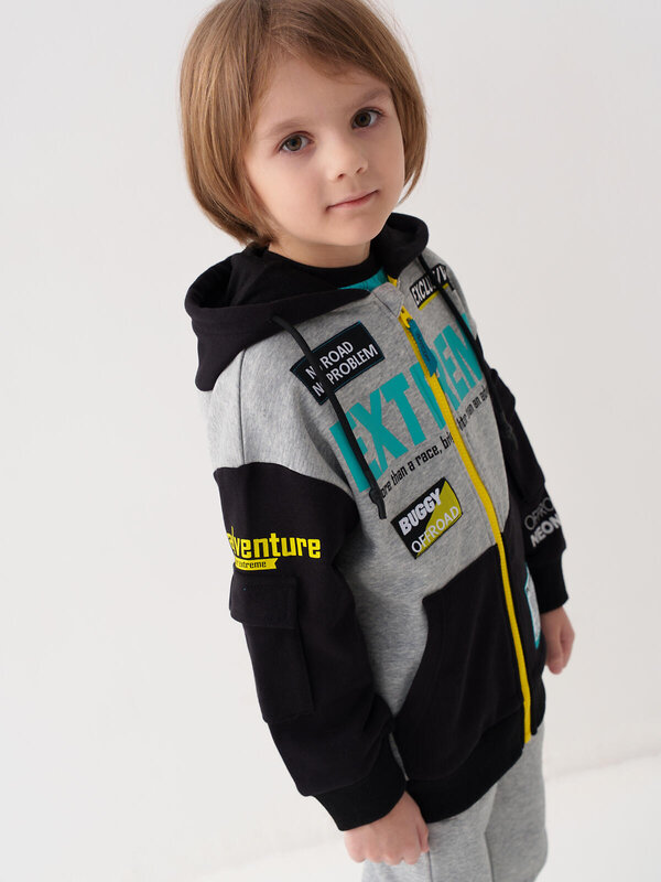 PLAYTODAY Толстовка 585289 12612210 черный,серый