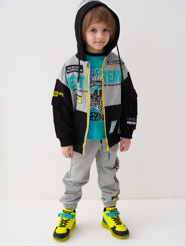 PLAYTODAY Толстовка 585289 12612210 черный,серый