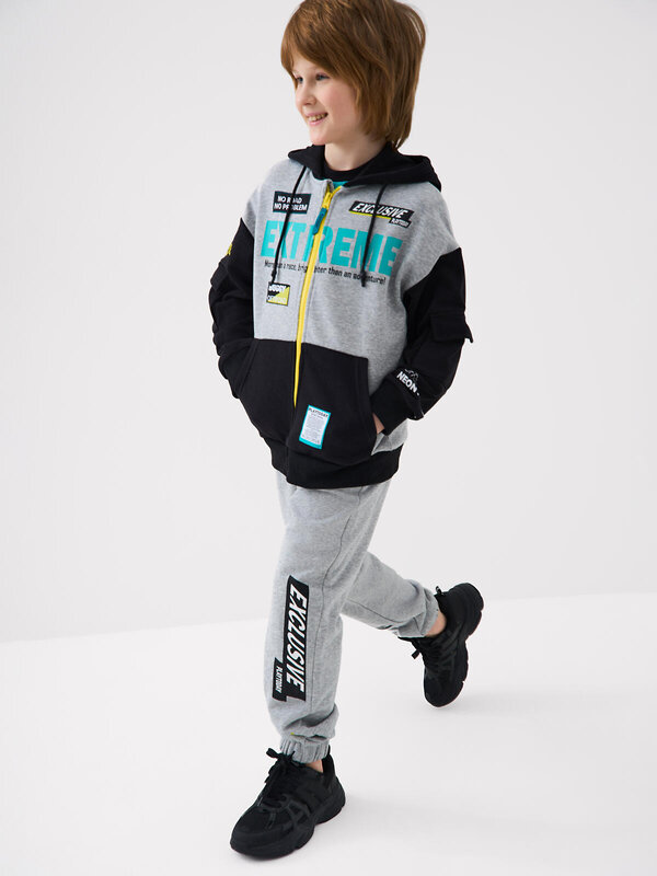 PLAYTODAY Толстовка 585295 12611140 черный,серый