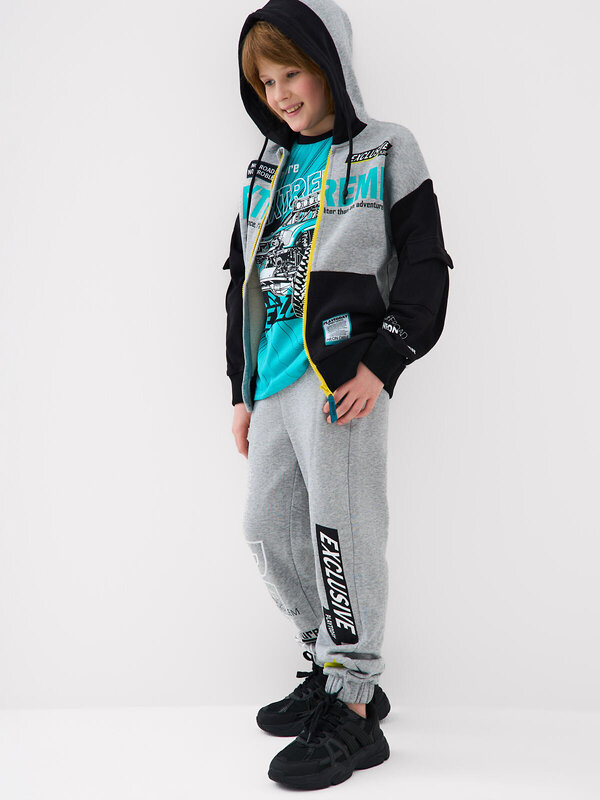 PLAYTODAY Толстовка 585295 12611140 черный,серый