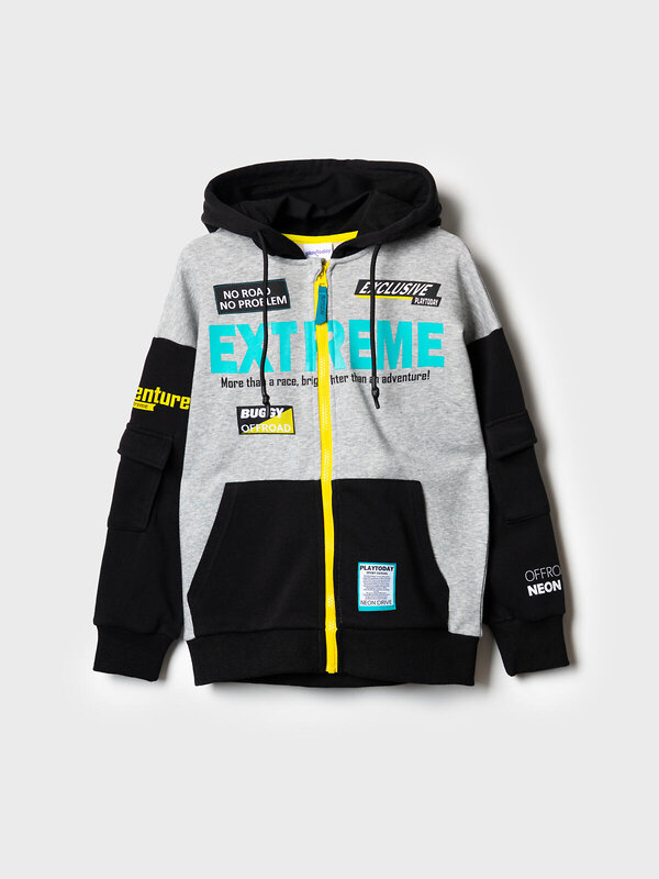 PLAYTODAY Толстовка 585295 12611140 черный,серый