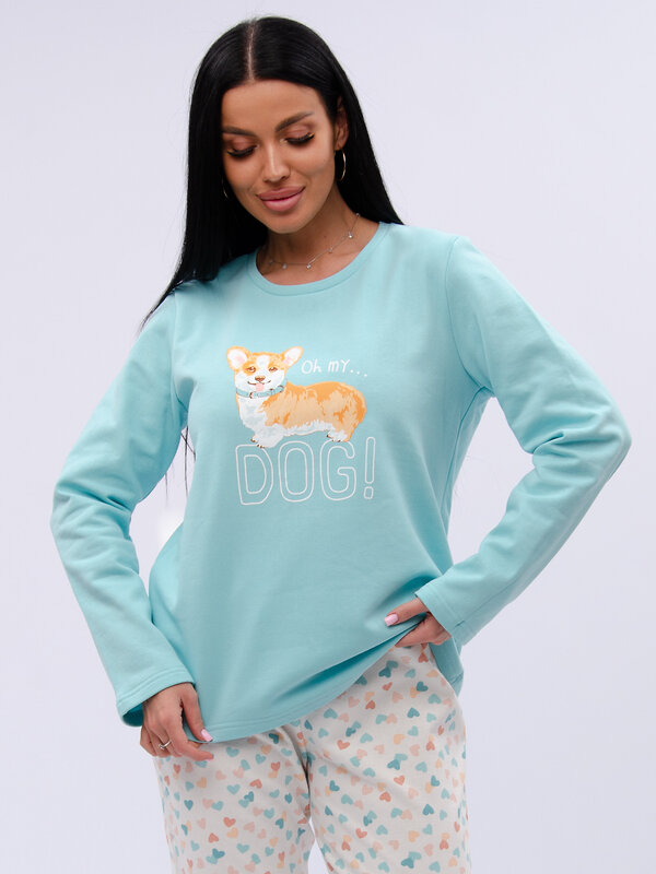 Malina Пижама 585314 3197 голубой/белый