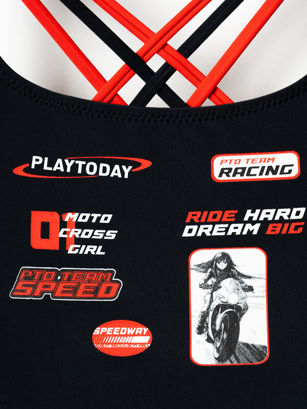 PLAYTODAY Купальник 585401 12621337 черный,красный