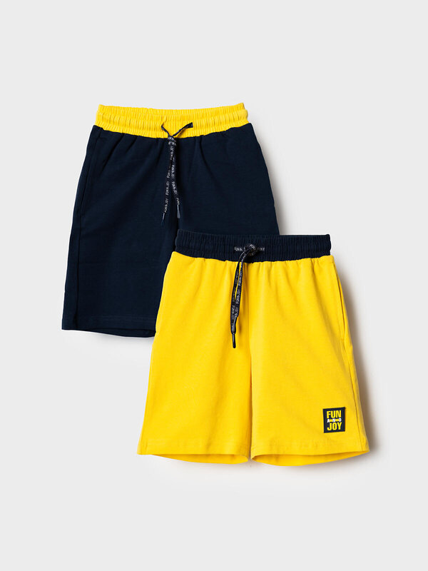 PLAYTODAY Шорты 585408 12612119 тёмно-синий,жёлтый