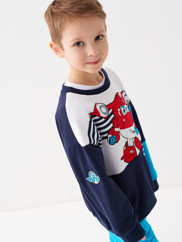 PLAYTODAY Толстовка 585440 12632002 белый,тёмно-синий