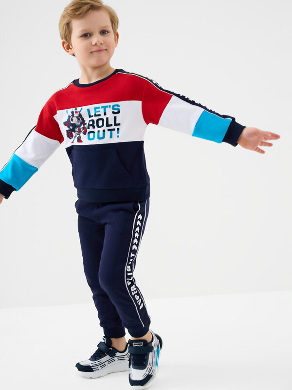 PLAYTODAY Толстовка 585441 12612027 белый,тёмно-синий,красный