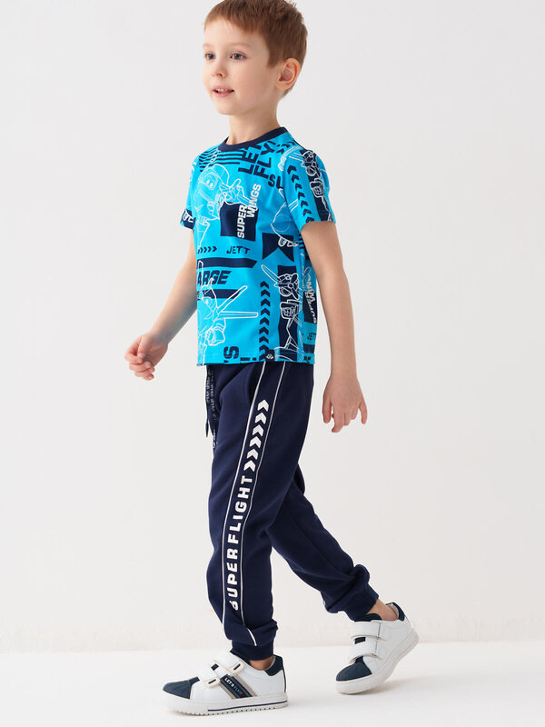 PLAYTODAY Фуфайка 585445 12632007 белый,тёмно-синий,ярко-синий