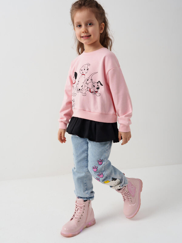 PLAYTODAY Толстовка 585549 12622033 черный,светло-розовый