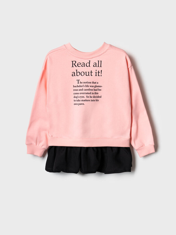 PLAYTODAY Толстовка 585549 12622033 черный,светло-розовый