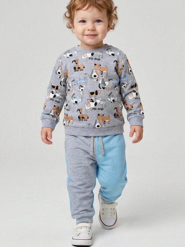 PLAYTODAY Брюки 585551 12613057 серый,голубой