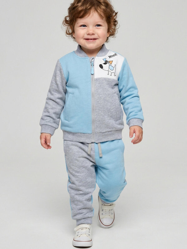 PLAYTODAY Толстовка 585553 12613090 серый,белый,голубой