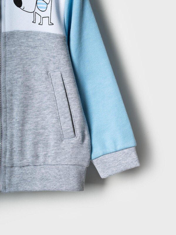 PLAYTODAY Толстовка 585553 12613090 серый,белый,голубой