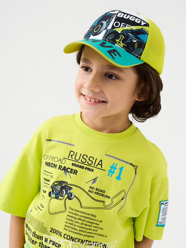 PLAYTODAY Кепка 585557 12612213 белый,светло-зеленый,бирюзовый