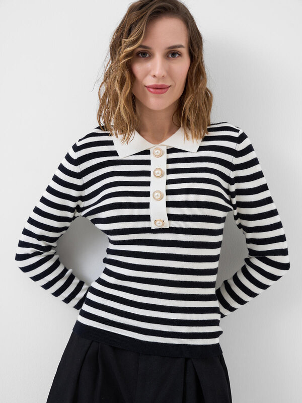 PLAYTODAY Джемпер 585637 12666059 белый,тёмно-синий