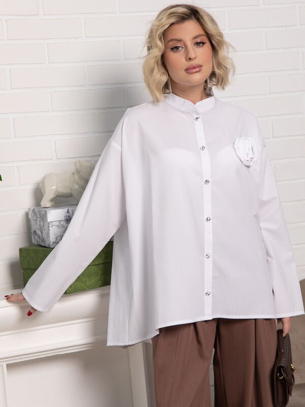 LT Collection Блуза 585717 Б15187-39М белый