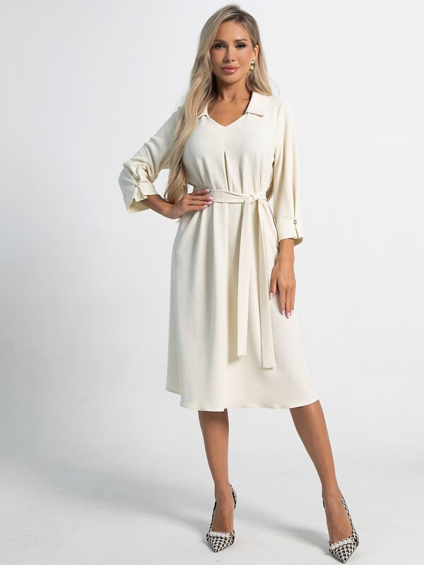 LT Collection Платье 585720 П15196-18М молочный